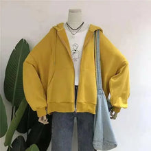 将图片加载到图库查看器，New Women Hoodie Version Loose Thin Long Oversized Sweatshirts Women Pink Women's Sweatshirt With A Hood Hoodies Hooded Jacket Female Long Sleeve Hooded Streetwear Hoodie
