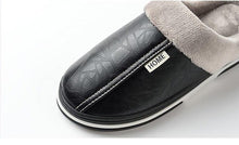 Load image into Gallery viewer, New Women Men Winter House Slippers PU Leather Cute Plush Slip On Fluffy Warm Casual Shoes  House Slippers Memory Foam Comfy Fuzzy Soft Slip On Indoor Slippers For Men

