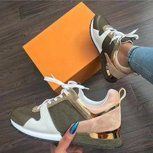 将图片加载到图库查看器，New Women's Breathable Sneakers Fashion Autumn Running And Walking Lace-up Breathable Casual Comfortable Walking Footwear Fashion New Lightweight Sneakers
