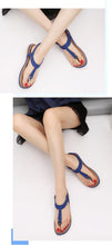 Load image into Gallery viewer, New Women Sandals Flat Heel Summer Casual Flip Flops Single Ladies Shoes Woman Soft Sole Slippers Summer Casual Flat Ankle T-Strap Thong Elastic Comfortable Flip Flops Beach Shoes Sandal

