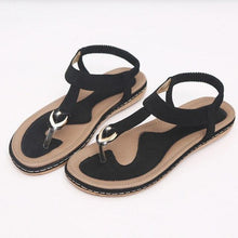 Load image into Gallery viewer, New Women Sandals Flat Heel Summer Casual Flip Flops Single Ladies Shoes Woman Soft Sole Slippers Summer Casual Flat Ankle T-Strap Thong Elastic Comfortable Flip Flops Beach Shoes Sandal
