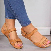 将图片加载到图库查看器，New Women Sandals Soft  Comfortable Flat Sandals Open Toe Beach Shoes Comfortable Flat Sandals Beach Travel Slipper Flip Flops Shoes Slipper Party Sandal Women Slip On Shoes
