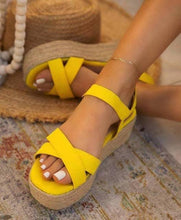 将图片加载到图库查看器，New Women Sandals Summer Outdoor Beach Shoes Adjustable Buckle Fashion Casual Lace Up Women Shoes Beach Sandals Open Toe Heels Casual Summer Women Platform Sandals
