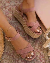将图片加载到图库查看器，New Women Sandals Summer Outdoor Beach Shoes Adjustable Buckle Fashion Casual Lace Up Women Shoes Beach Sandals Open Toe Heels Casual Summer Women Platform Sandals
