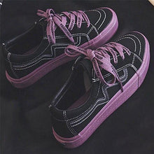 Load image into Gallery viewer, New Women Sneaker Fashion Breathble Vulcanized Shoes Platform Lace Up Casual White Tenis Sneakers Women Play Fashion Sneaker Low Top Elastic Canvas Flat Sneakers
