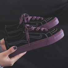 Load image into Gallery viewer, New Women Sneaker Fashion Breathble Vulcanized Shoes Platform Lace Up Casual White Tenis Sneakers Women Play Fashion Sneaker Low Top Elastic Canvas Flat Sneakers
