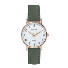 将图片加载到图库查看器，New Women Watch Fashion Casual Leather Belt Watches Simple Small Dial Quartz Dress Wristwatch Quartz Analog Wrist Watches For Women With Second Hand Luminous Hands Women Leather Watch
