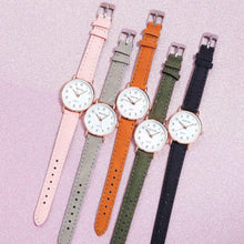 将图片加载到图库查看器，New Women Watch Fashion Casual Leather Belt Watches Simple Small Dial Quartz Dress Wristwatch Quartz Analog Wrist Watches For Women With Second Hand Luminous Hands Women Leather Watch
