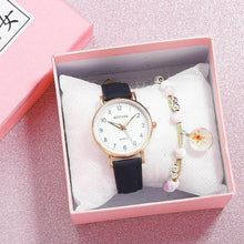 将图片加载到图库查看器，New Women Watch Fashion Casual Leather Belt Watches Simple Small Dial Quartz Dress Wristwatch Quartz Analog Wrist Watches For Women With Second Hand Luminous Hands Women Leather Watch
