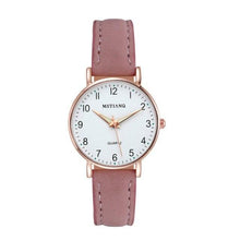 将图片加载到图库查看器，New Women Watch Fashion Casual Leather Belt Watches Simple Small Dial Quartz Dress Wristwatch Quartz Analog Wrist Watches For Women With Second Hand Luminous Hands Women Leather Watch
