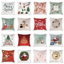将图片加载到图库查看器，New Year Christmas Decorations Pillows Cover Christmas Décor for Home Christmas Tree Snowflake Snowman Reindeer Home Decor Throw Pillow Case Cushion Cover Santa Merry Christmas Gift Xmas 45x45cm
