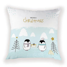 将图片加载到图库查看器，New Year Christmas Decorations Pillows Cover Christmas Décor for Home Christmas Tree Snowflake Snowman Reindeer Home Decor Throw Pillow Case Cushion Cover Santa Merry Christmas Gift Xmas 45x45cm
