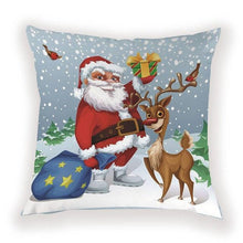将图片加载到图库查看器，New Year Christmas Decorations Pillows Cover Christmas Décor for Home Christmas Tree Snowflake Snowman Reindeer Home Decor Throw Pillow Case Cushion Cover Santa Merry Christmas Gift Xmas 45x45cm
