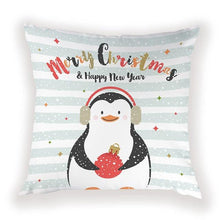 将图片加载到图库查看器，New Year Christmas Decorations Pillows Cover Christmas Décor for Home Christmas Tree Snowflake Snowman Reindeer Home Decor Throw Pillow Case Cushion Cover Santa Merry Christmas Gift Xmas 45x45cm
