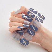 Load image into Gallery viewer, New Year Patterned Nail Decor Nail Polish Nail Art Stickers Full Beauty Sticker for Nails Nail Accessorie Christmas Nail Sticker 3D Nail Art Stickers Decal Slider Template Diy Nail Tool Decorations Nail Art Design Self Adhesive Luxury Designer Nail Sticke
