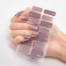 Load image into Gallery viewer, New Year Patterned Nail Decor Nail Polish Nail Art Stickers Full Beauty Sticker for Nails Nail Accessorie Christmas Nail Sticker 3D Nail Art Stickers Decal Slider Template Diy Nail Tool Decorations Nail Art Design Self Adhesive Luxury Designer Nail Sticke
