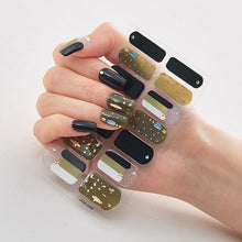 Load image into Gallery viewer, New Year Patterned Nail Decor Nail Polish Nail Art Stickers Full Beauty Sticker for Nails Nail Accessorie Christmas Nail Sticker 3D Nail Art Stickers Decal Slider Template Diy Nail Tool Decorations Nail Art Design Self Adhesive Luxury Designer Nail Sticke
