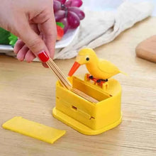 Load image into Gallery viewer, New Yellow Small Bird Toothpick Container Automatic Toothpick Dispenser Toothpick Holder Home Decoration Kitchen Accessories
