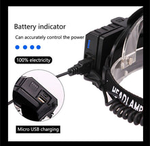 Load image into Gallery viewer, Newest  Waterproof XHP199 16-Core Super Bright Powerful Lantern Headlamp XHP110 LED USB  Flashlight XHP50 Headlight Rechargeable 18650 Zoom Torch Light

