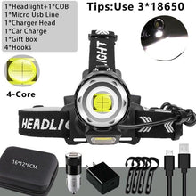 Load image into Gallery viewer, Newest  Waterproof XHP199 16-Core Super Bright Powerful Lantern Headlamp XHP110 LED USB  Flashlight XHP50 Headlight Rechargeable 18650 Zoom Torch Light
