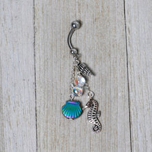 将图片加载到图库查看器，Handmade Ocean Joy Dangle Belly Ring Created with Crystals
