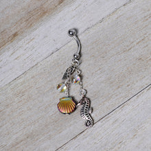将图片加载到图库查看器，Handmade Ocean Joy Dangle Belly Ring Created with Crystals
