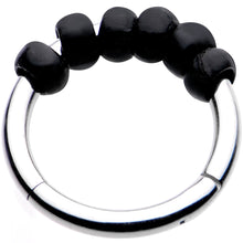 将图片加载到图库查看器，5/16 Black Tone Classic Bead Hinged Segment Ring Circular Barbell
