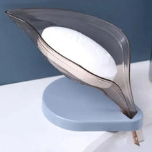 Load image into Gallery viewer, Non-slip leaf Shape Soap Box Bathroom Soap Holder Dish Storage Plate Tray Soap Holder Case Kitchen Supplies Bathroom Accessories Soap Dishes Sponge Container with Suction Cup Leaf Shape Self Draining for Bathroom Kitchen Sink

