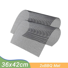 Load image into Gallery viewer, Non-stick Barbecue Mesh Mat Reusable Heat Resistance BBQ Baking Net Pad Kitchen Cooking BBQ Mat Liner Accessories Outdoor BBQ Tool  Non Stick BBQ Grill Mats Reusable BBQ Grilling Sheets Silicone Brush Easy to Clean BBQ Accessories
