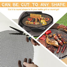 Load image into Gallery viewer, Non-stick Barbecue Mesh Mat Reusable Heat Resistance BBQ Baking Net Pad Kitchen Cooking BBQ Mat Liner Accessories Outdoor BBQ Tool  Non Stick BBQ Grill Mats Reusable BBQ Grilling Sheets Silicone Brush Easy to Clean BBQ Accessories
