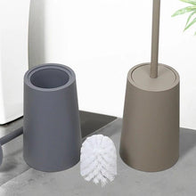 将图片加载到图库查看器，Nordic Ceramic Toilet Brush Bathroom Accessories Set With Non Slip Long Handle And Flexible Bristle Toilet Brush Stainless Steel Long Handle Toilet Bowl Brush For Bathroom Toilet-Ergonomic Elegant Durable
