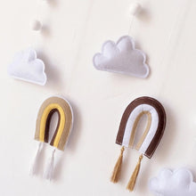 将图片加载到图库查看器，Nordic Healthier Style Cute Felt Clouds Shape Handmade Wall Hanging Fairy Tales Ornament Wooden Stick Tassel Pendant Hanging Ornaments For Kids Room Decoration Photography Props
