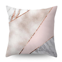 将图片加载到图库查看器，Nordic Style Pillow Covers Plant Letter Flower Geometric Sofa Cushion cover Headrest Pink Party Decorations Gift For Kids Geometric Decorative Throw Pillow Covers Square Cotton Cushion Covers Outdoor Sofa Home Pillow Covers
