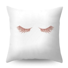 将图片加载到图库查看器，Nordic Style Pillow Covers Plant Letter Flower Geometric Sofa Cushion cover Headrest Pink Party Decorations Gift For Kids Geometric Decorative Throw Pillow Covers Square Cotton Cushion Covers Outdoor Sofa Home Pillow Covers
