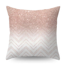 将图片加载到图库查看器，Nordic Style Pillow Covers Plant Letter Flower Geometric Sofa Cushion cover Headrest Pink Party Decorations Gift For Kids Geometric Decorative Throw Pillow Covers Square Cotton Cushion Covers Outdoor Sofa Home Pillow Covers
