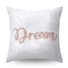 将图片加载到图库查看器，Nordic Style Pillow Covers Plant Letter Flower Geometric Sofa Cushion cover Headrest Pink Party Decorations Gift For Kids Geometric Decorative Throw Pillow Covers Square Cotton Cushion Covers Outdoor Sofa Home Pillow Covers
