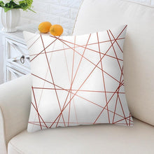 将图片加载到图库查看器，Nordic Style Pillow Covers Plant Letter Flower Geometric Sofa Cushion cover Headrest Pink Party Decorations Gift For Kids Geometric Decorative Throw Pillow Covers Square Cotton Cushion Covers Outdoor Sofa Home Pillow Covers
