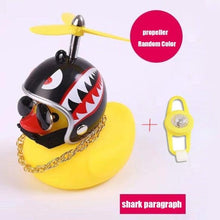 Load image into Gallery viewer, Normal Airscrew Helmet Standing Duck Broken Wind Small Yellow Duck Bike Motor Riding Cycling Lights Bicycle Accessories Rubber Yellow Duck Toy Bike Ornaments Yellow Duck With Proper Helmet Cool Decorations
