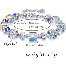 Load image into Gallery viewer, Northern Lights Artificial Crystal Bracelet 7"+ 2" Extension Chain
