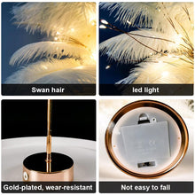Load image into Gallery viewer, Novelty Feather Night Light Remote Fairy Copper Lamp for Home Living Room Bedroom Bedside Backlight Party Wedding Decoration Cute Study Lamps for Bedroom Décor
