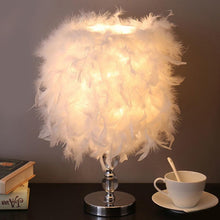 Load image into Gallery viewer, Novelty Feather Night Light Remote Fairy Copper Lamp for Home Living Room Bedroom Bedside Backlight Party Wedding Decoration Cute Study Lamps for Bedroom Décor
