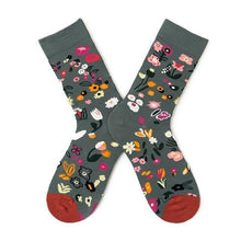 将图片加载到图库查看器，Novelty Happy Funny Women Graphic Short Socks Socks Combed Out Of Pure Cotton Art Abstract Oil Painting Socks French Style Crew Socks For Men And Women
