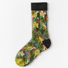 Load image into Gallery viewer, Novelty Harajuku Crystal Silk Tide Socks Funny Sunflowers Vines Flowers Happy Socks Casual High Quality Socks for Women
