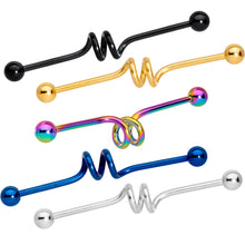 将图片加载到图库查看器，14G Multi Color Spiral Industrial Project Bar Set of 5 40mm
