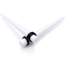Load image into Gallery viewer, 14 to 00G 18 Piece White Acrylic Ear Stretching Taper Kit Set
