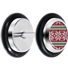 Load image into Gallery viewer, Red Green Christmas Sweater Cheater Plug Set
