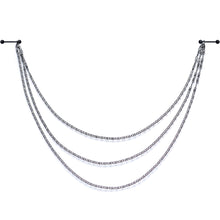 将图片加载到图库查看器，Handcrafted Black Anodized Titanium Swirly Link Dangle Nipple Chain
