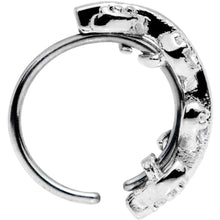 将图片加载到图库查看器，20G Clear CZ Gem Leafy Seamless Circular Ring
