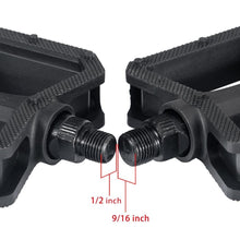 将图片加载到图库查看器，Nylon Bicycle Pedals Ultralight Flat Platform Bike Pedals For Mountain Bike 9/16'' 1/2" Cycling Sealed DU Bearing Pedals Mountain Bike Pedals Pedals Lightweight Nylon Composite Bicycle Flat Pedals Bearing Bike Platform Pedals For Mountain Bikes
