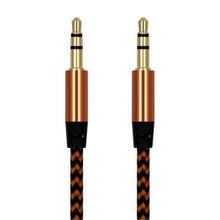 Load image into Gallery viewer, Nylon Braided 1m 3.5 mm  Aux Audio Cable Jack For Mobile Car Headphones Speakers
